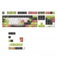 Red Green Graffiti 104+22 PBT Dye-subbed Keycaps Set Cherry Profile for MX Switches Mechanical Gaming Keyboard
